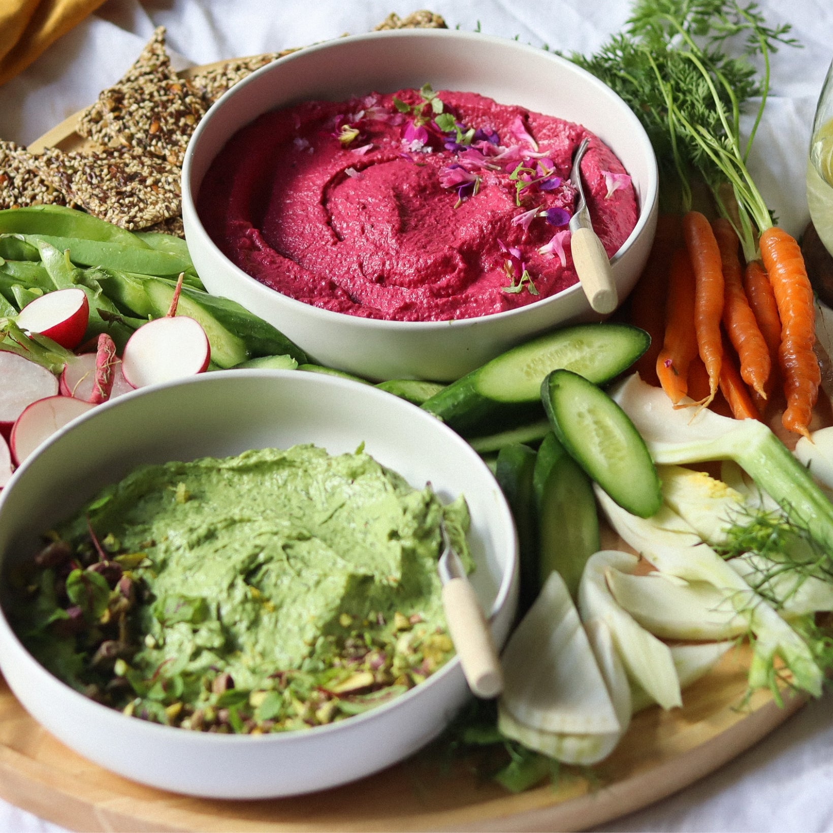 SPRING SERIES: DIPS & CRUDITÈ BOARD