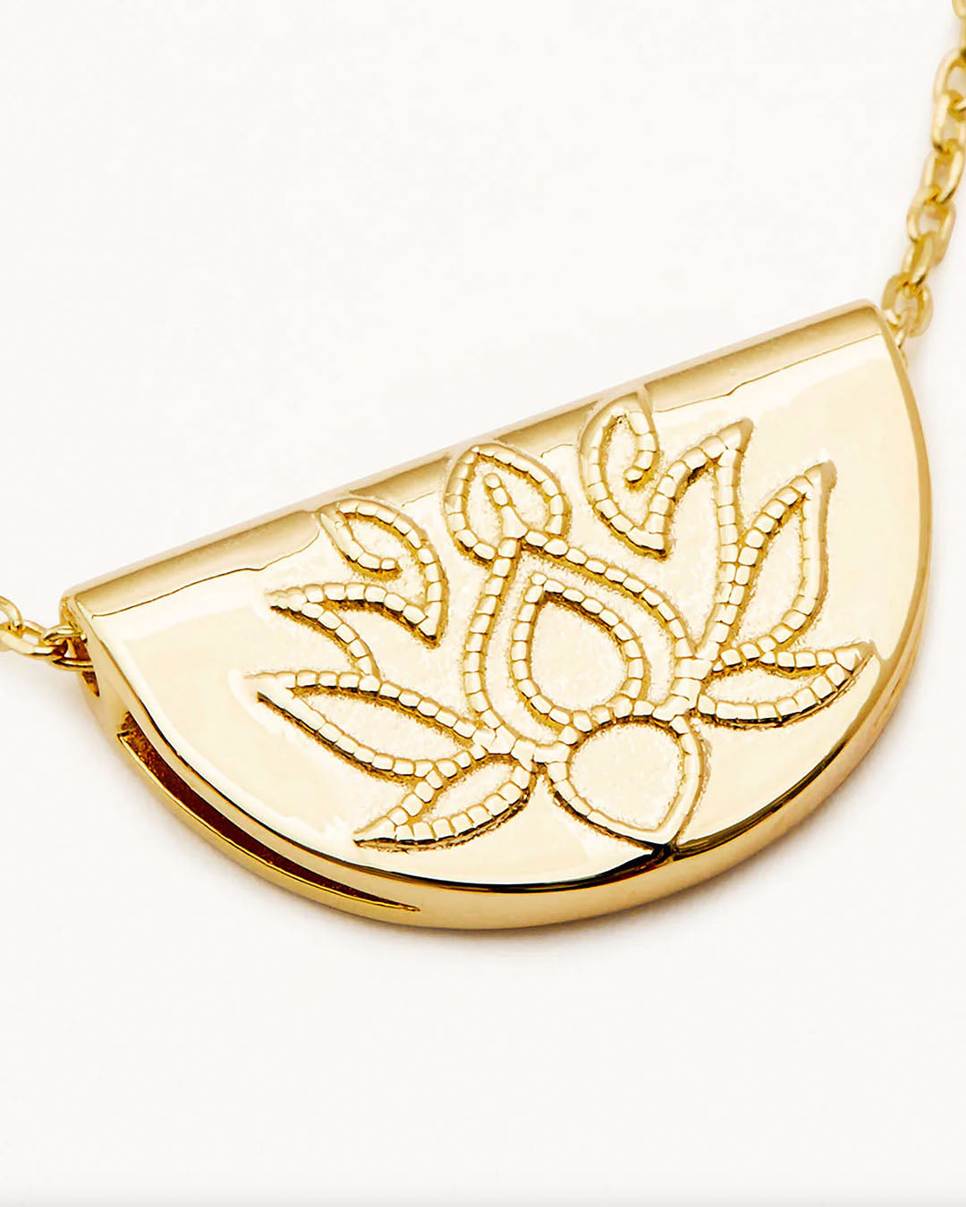 Gold Lotus Necklace Jewellery by By Charlotte - Prae Store