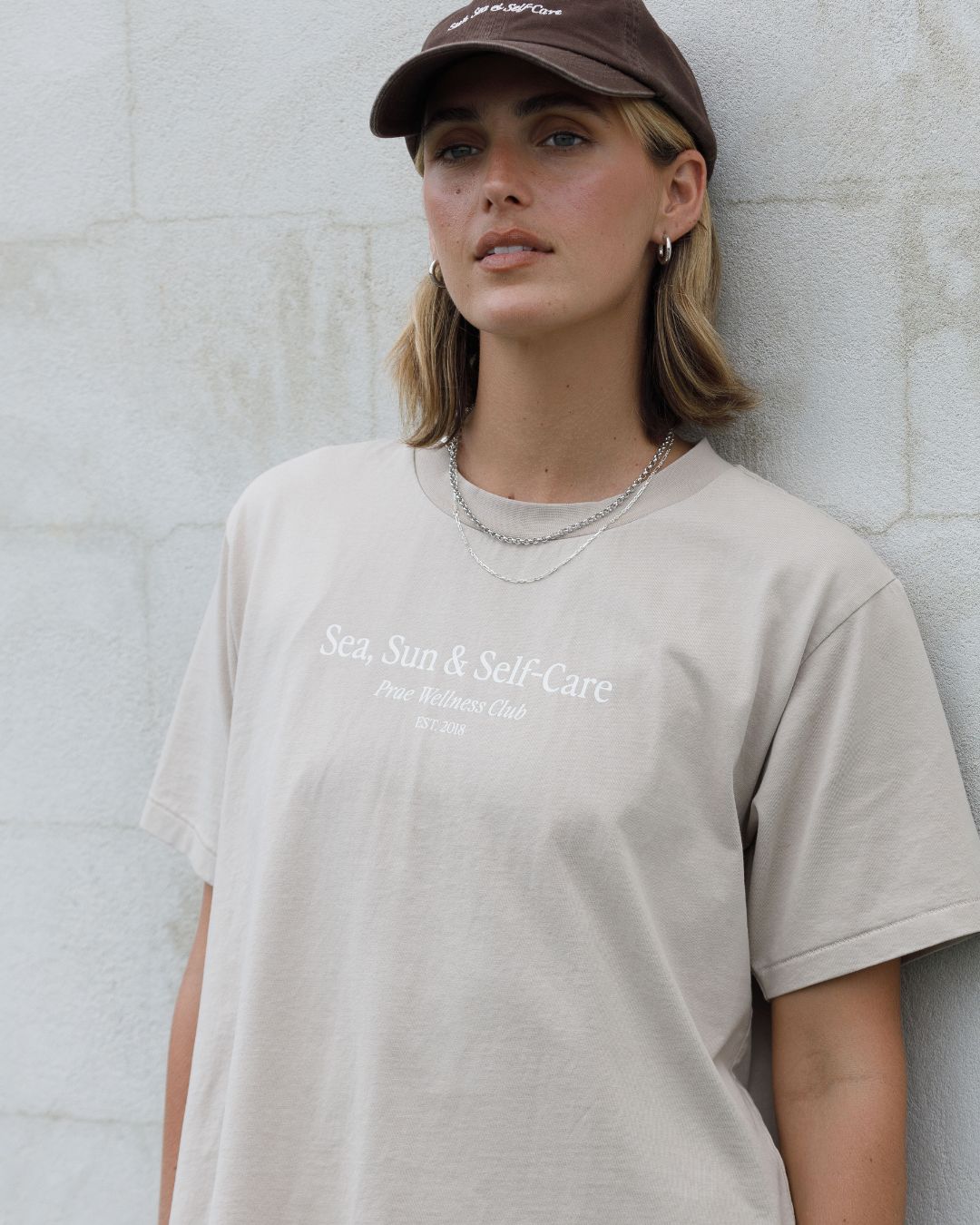 Sea, Sun & Self Care T-Shirt – Beige Tees by Prae Wellness - Prae Wellness