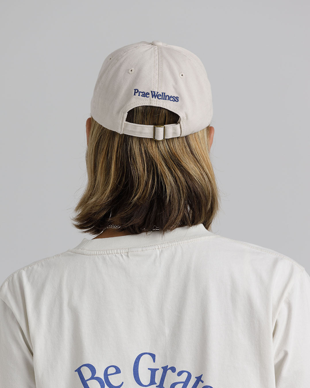 PW Cap – Beige / Royal Blue Hats by Prae Wellness - Prae Store