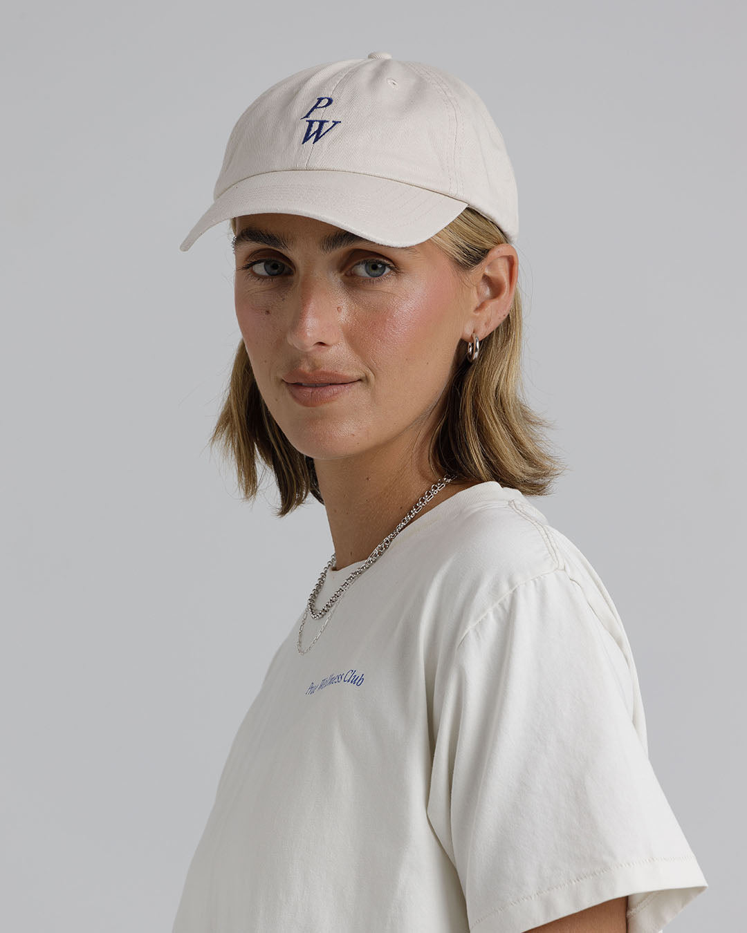 PW Cap – Beige / Royal Blue Hats by Prae Wellness - Prae Store