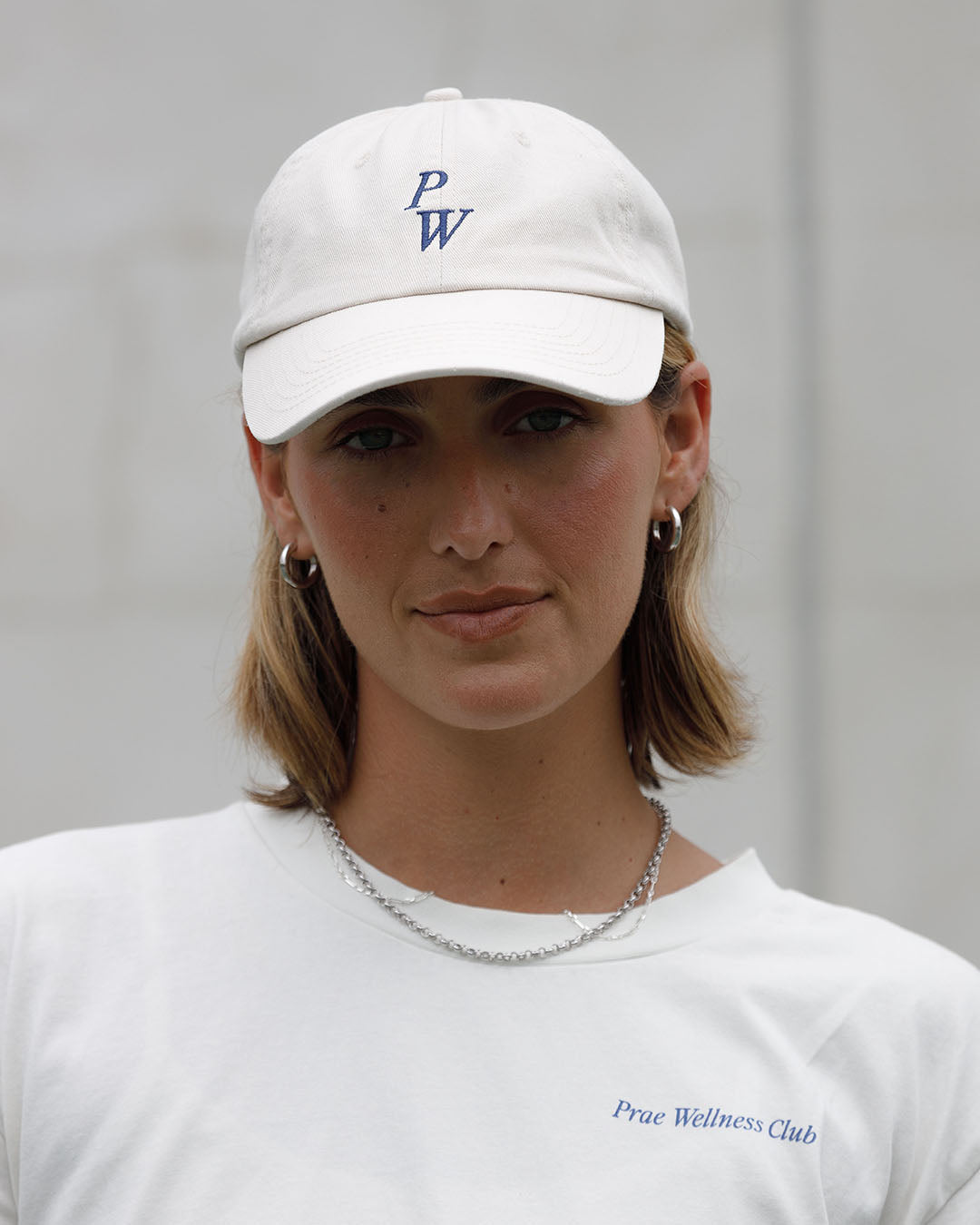 PW Cap – Beige / Royal Blue Hats by Prae Wellness - Prae Store