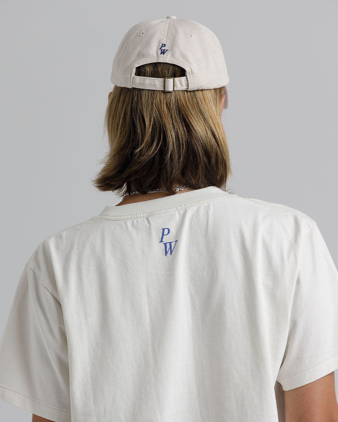 Movement T-Shirt – Cream / Royal Blue General by Prae Wellness - Prae Store
