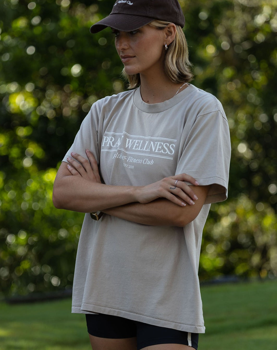 Health & Fitness Club T-Shirt – Beige Tees by Prae Wellness - Prae Store
