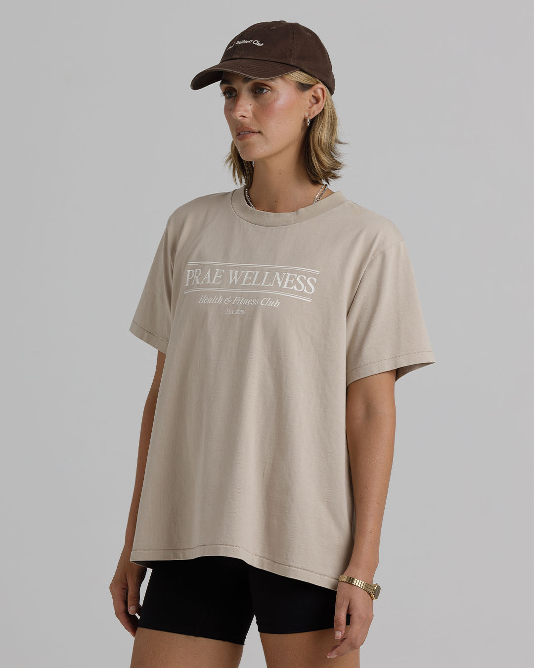 Health & Fitness Club T-Shirt – Beige Tees by Prae Wellness - Prae Store