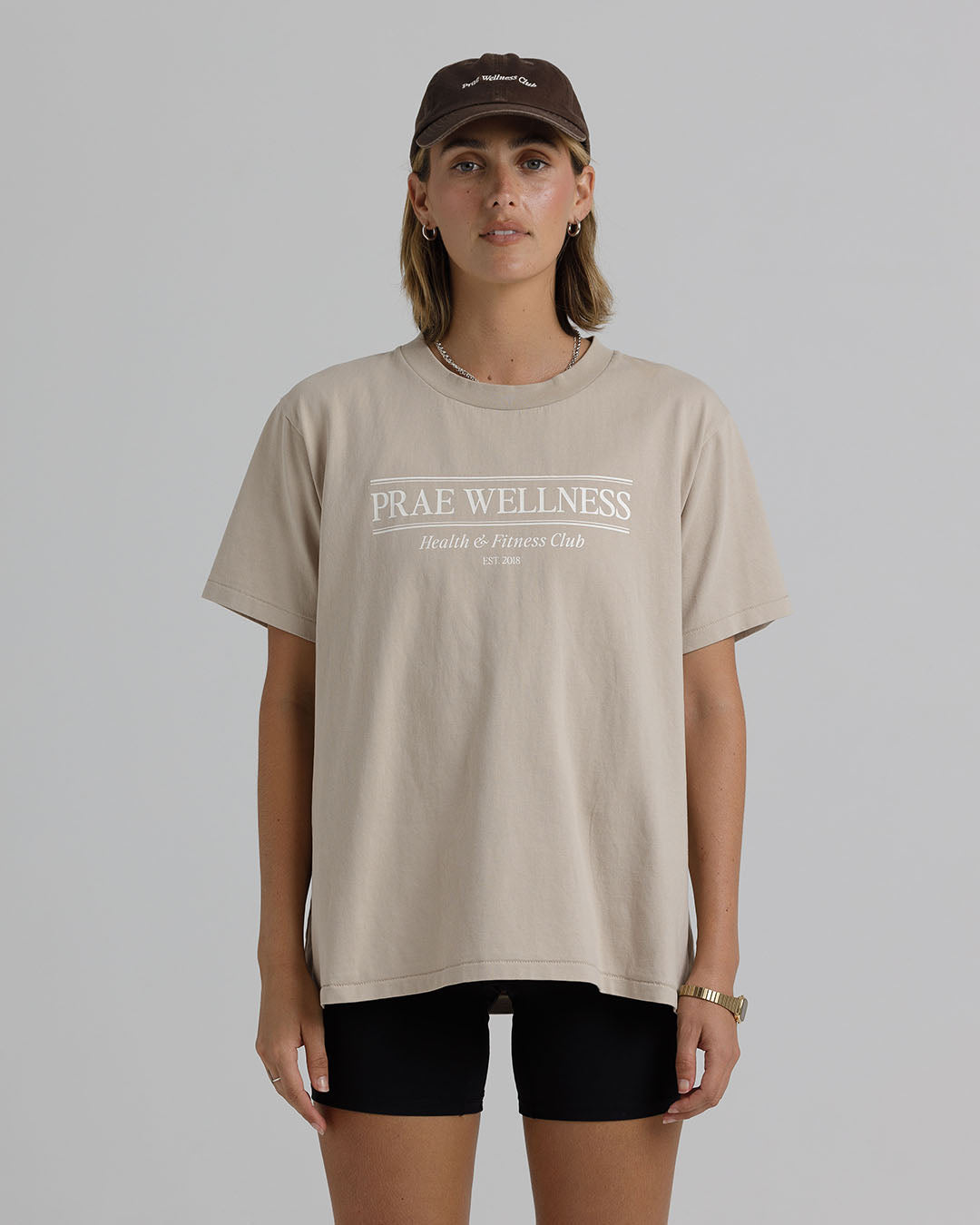 Health & Fitness Club T-Shirt – Beige Tees by Prae Wellness - Prae Store