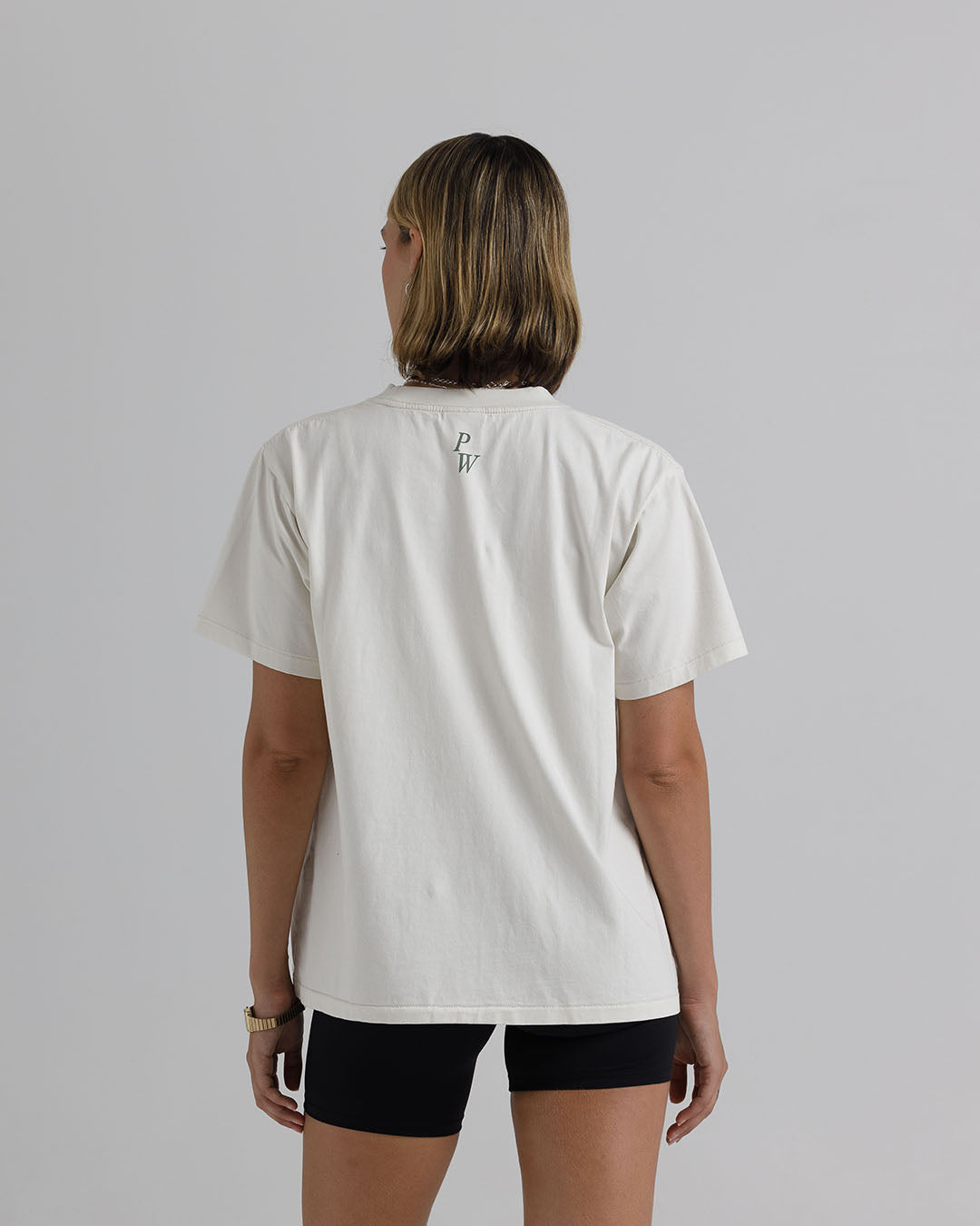 Health & Fitness Club T-Shirt – Cream / Green Tees by Prae Wellness - Prae Store