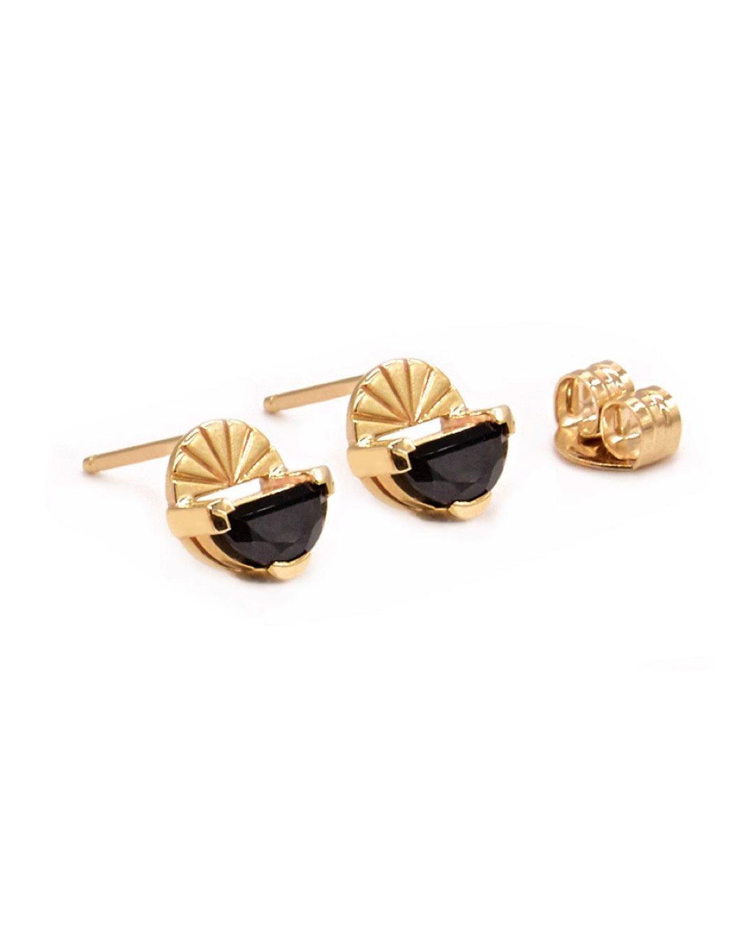 Jia Stone Studs - Black Spinel - Prae Store