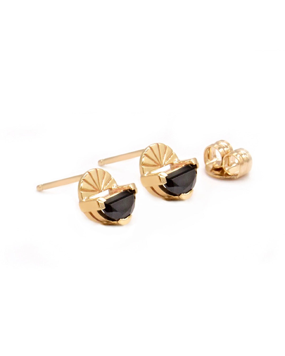 Jia Stone Studs - Black Spinel - Prae Store