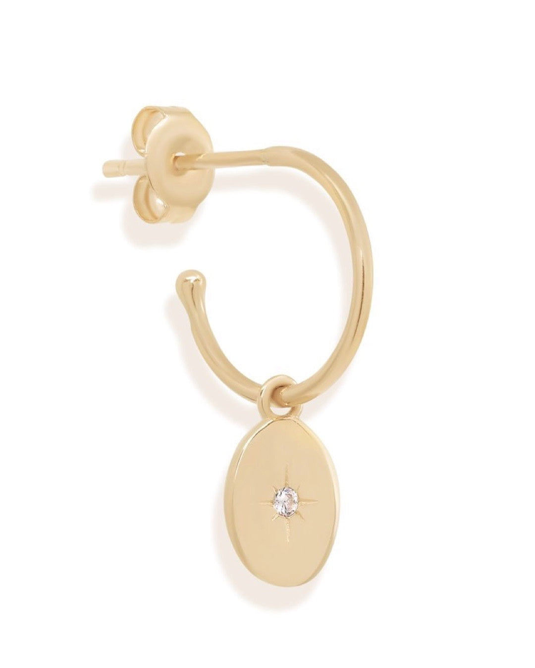 14k Gold Shine Your Light Hoops - Prae Store