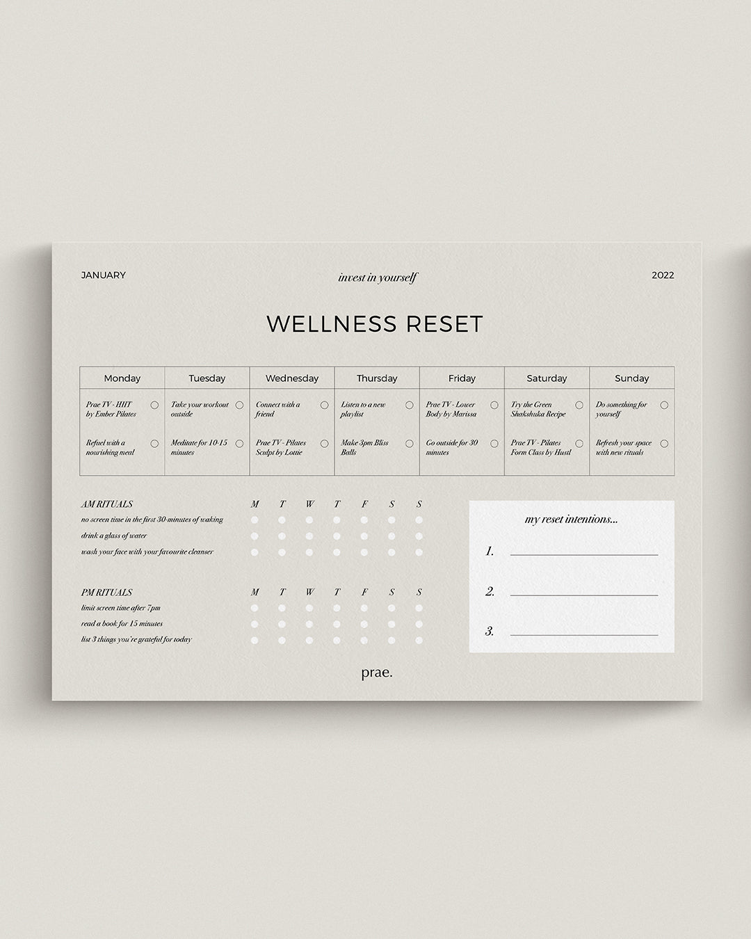 7-day Wellness Reset - Prae Store