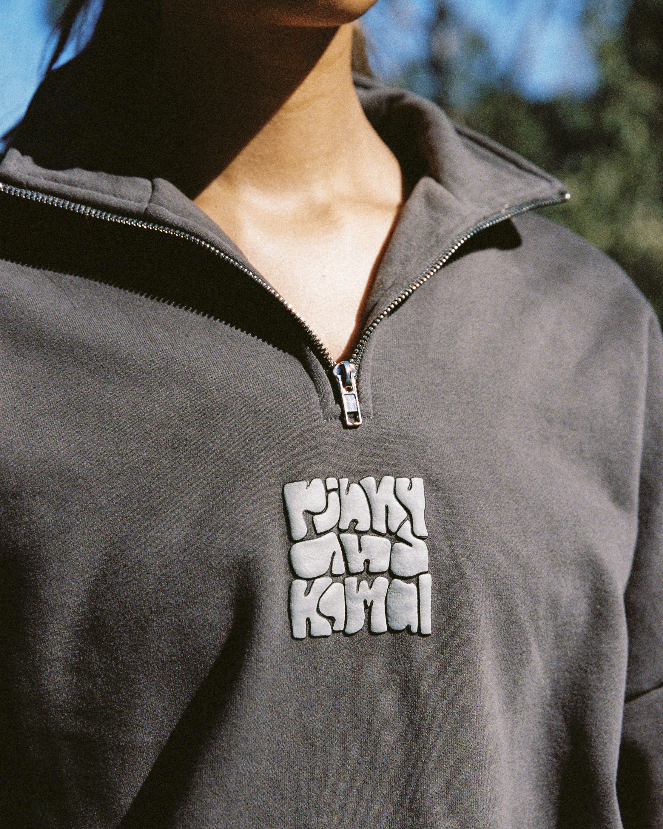 PK Bubble Logo 1/4 Zip Sweatshirt - Slate Jumpers &amp; Sweats by Pinky &amp; Kamal - Prae Store