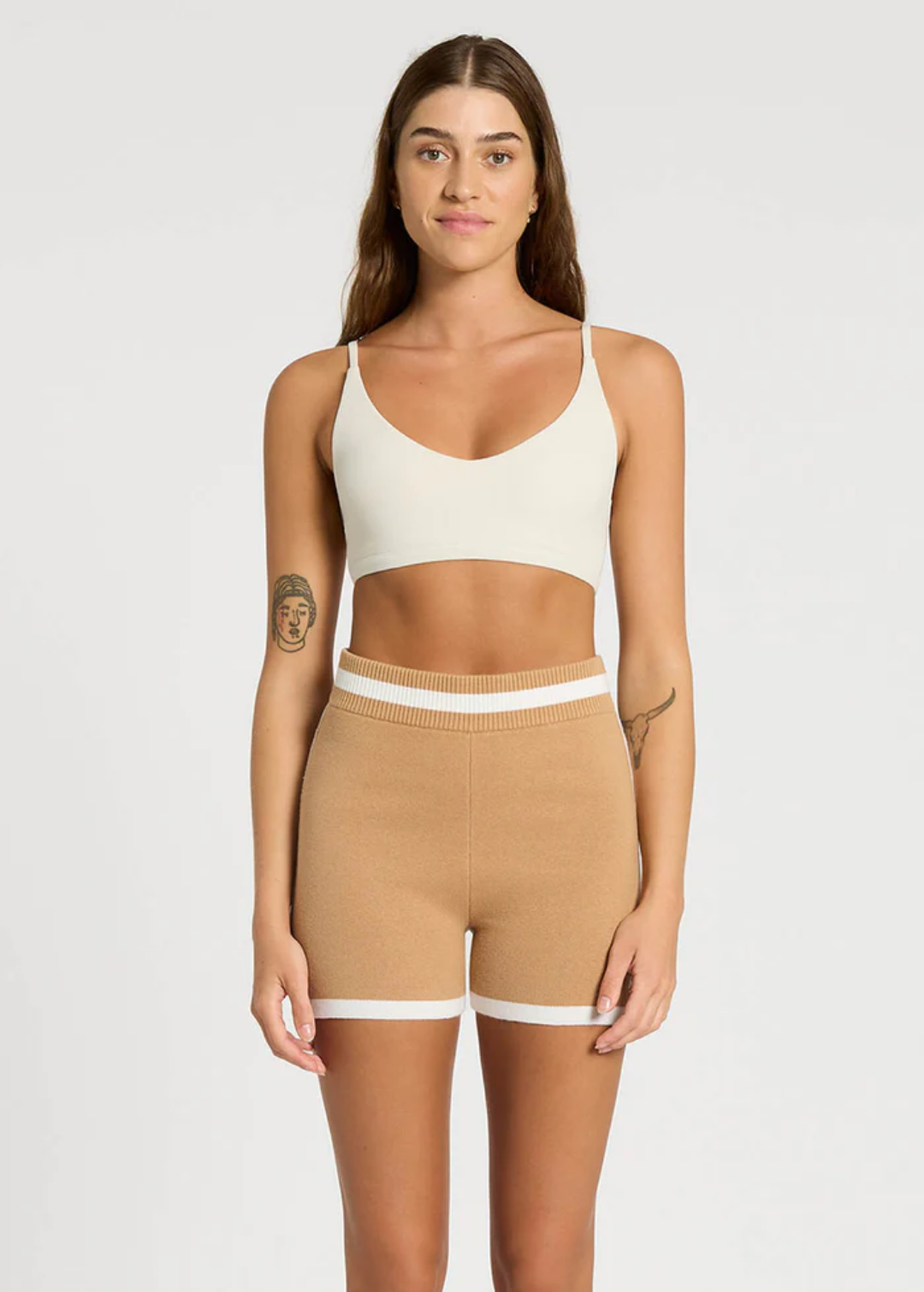 Everyday Knit Short 10cm - Cappuccino Activewear by Nimble - Prae Wellness