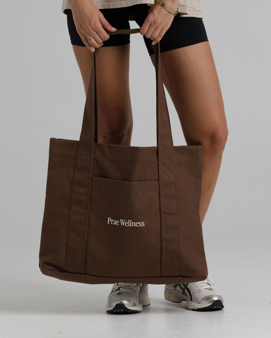 Prae Wellness Canvas Tote – Brown