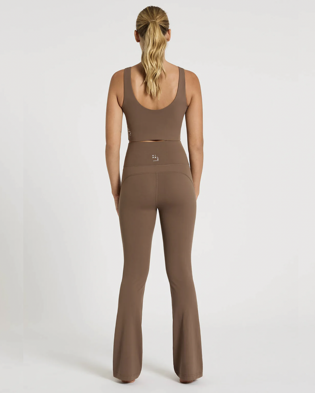 In Motion Flare Pant - Mocha Activewear by Nimble - Prae Wellness