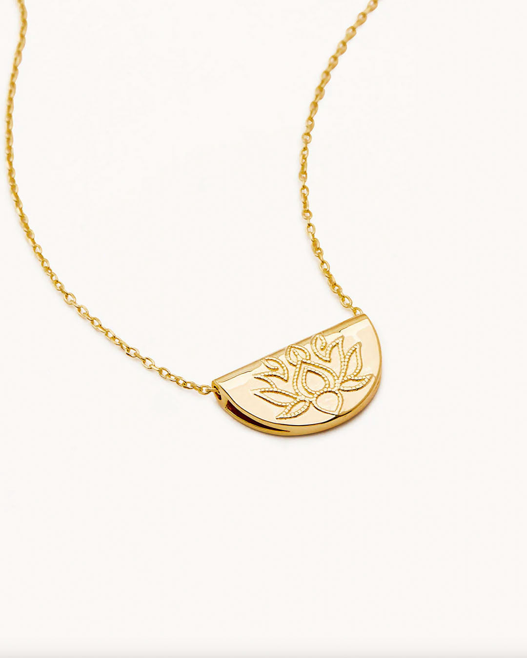 Gold Lotus Necklace Jewellery by By Charlotte - Prae Store