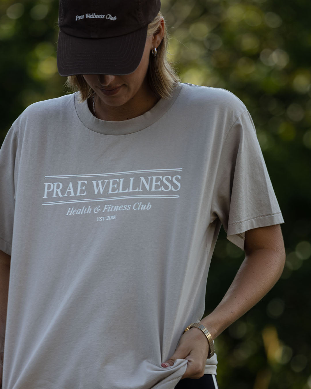 Health & Fitness Club T-Shirt – Beige Tees by Prae Wellness - Prae Store