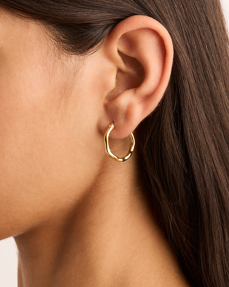 Gold Lover Hoops Earrings by By Charlotte - Prae Store