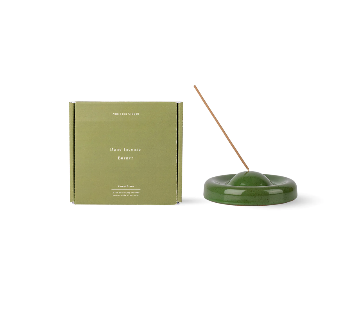 Dune Ceramic Incense Holder Forest Green Incense and Burners by Addition Studio - Prae Wellness