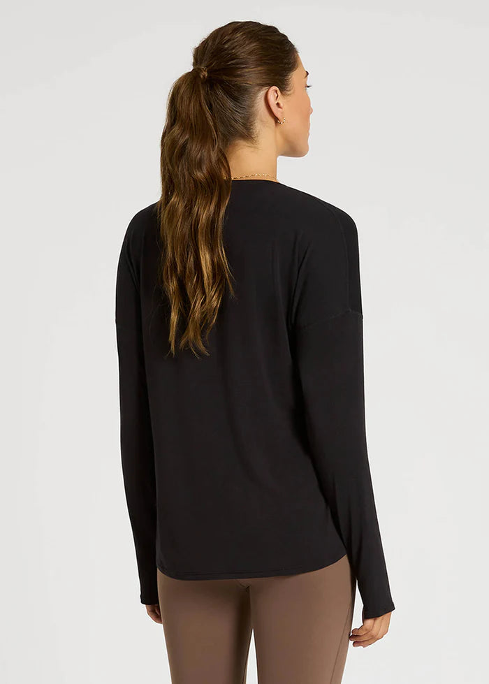 Essential Long Sleeve - Black Activewear by Nimble - Prae Wellness