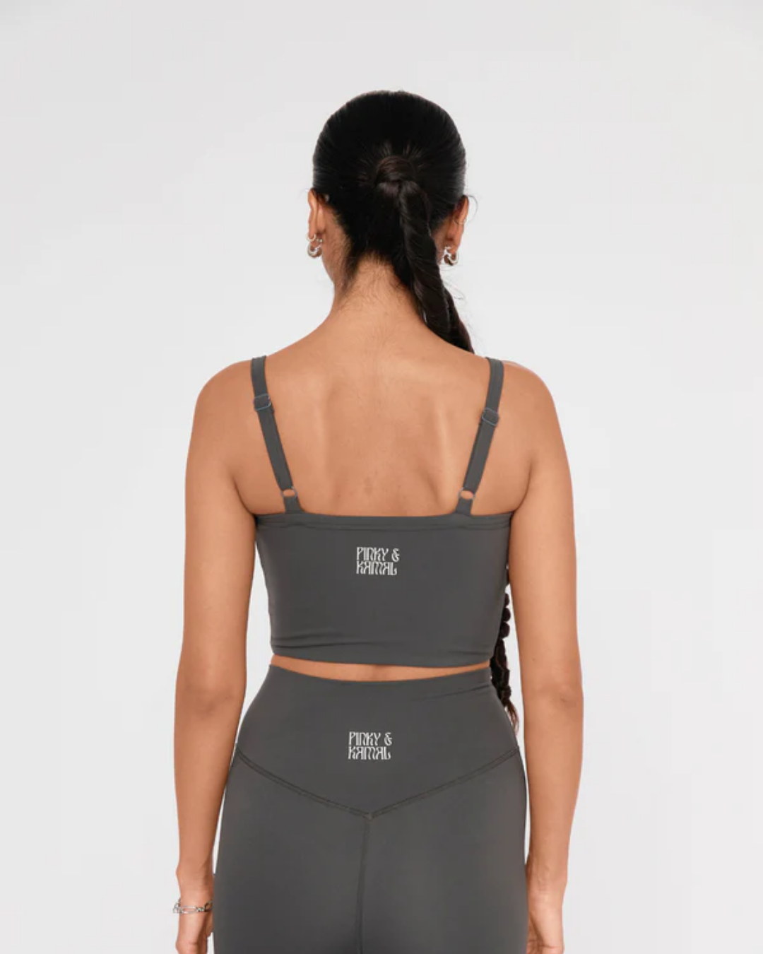 Daily Habits Crop - Charcoal Activewear by Pinky & Kamal - Prae Wellness