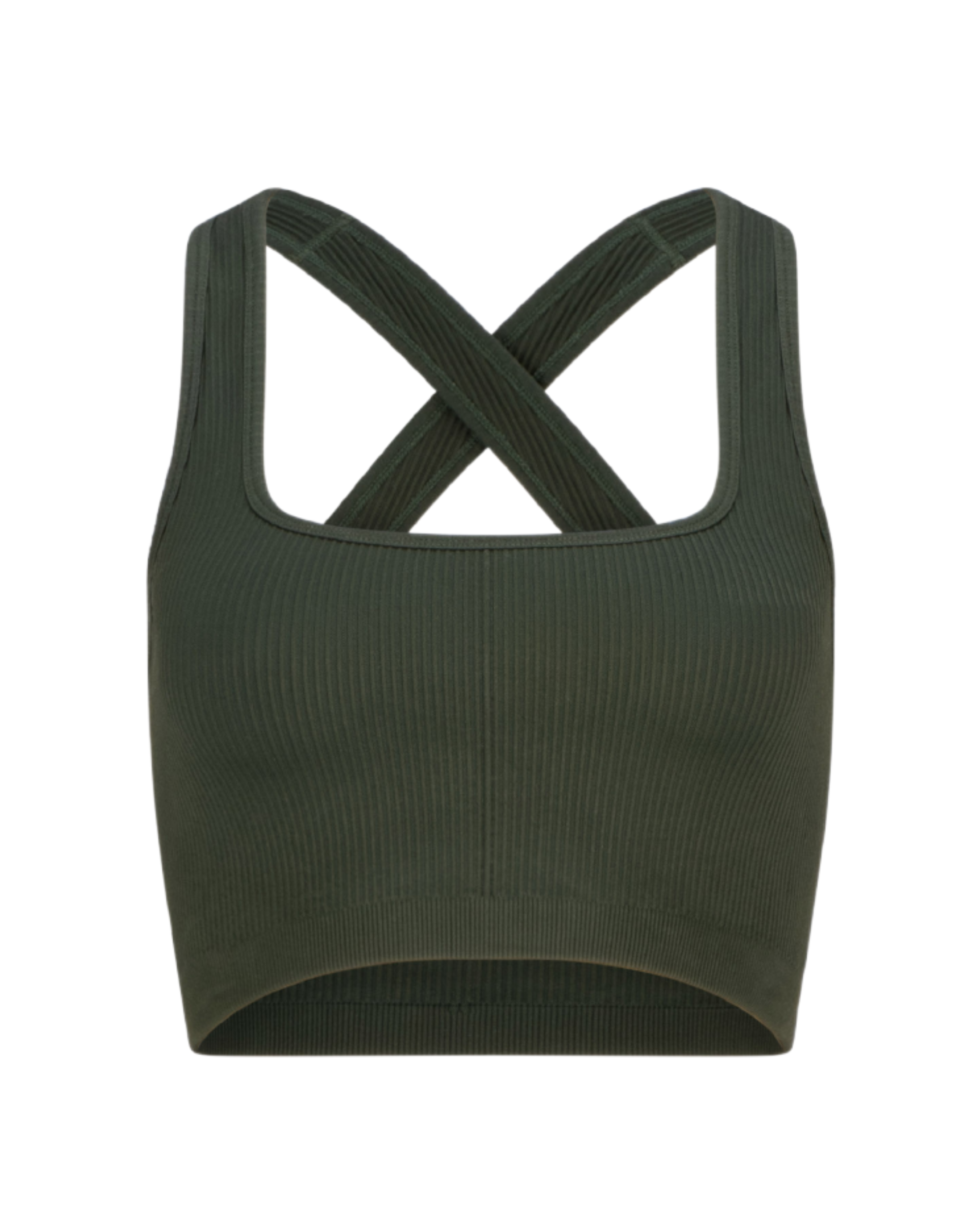 Move Criss Cross Crop - Forest Green Sports Bras & Crops by Pinky & Kamal - Prae Store