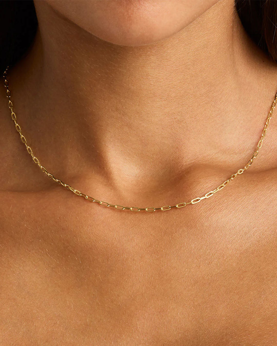 Gold 18" Link Chain Necklace Jewellery by By Charlotte - Prae Store