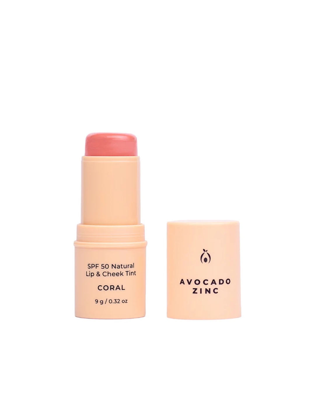SPF 50 Natural Lip & Cheek Tint - Coral Sun Cream by Avocado Zinc - Prae Store